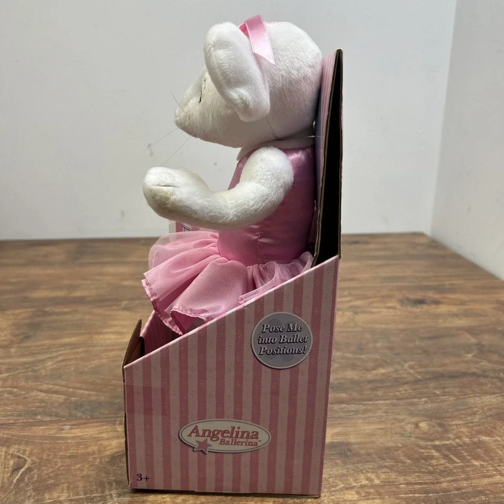 Angelina Ballerina Learn To Dance Angelina Plush Poseable w/DVD 2005 HTF